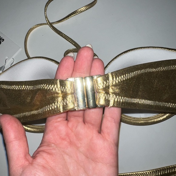NEW Gold XS bikini from Solid and Striped - Picture 4 of 6